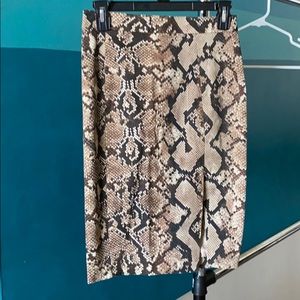 Altuzara Python print below the knee skirt. Size 2